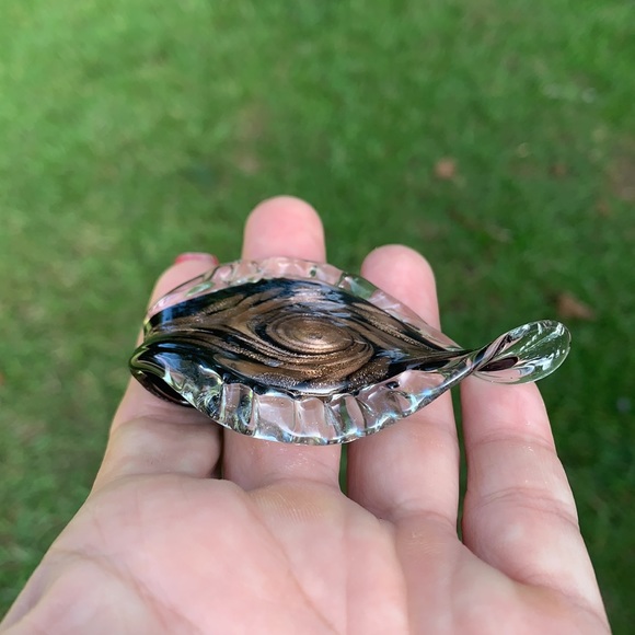 Large Dichroic Swirl Glass Pendant - Picture 6 of 17